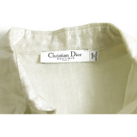 Christian Dior Oberteil aus Leinen in Weiß