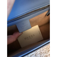 Gucci Sylvie Bag Medium aus Leder in Blau