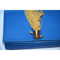 Saint Laurent Kate Monogram Tassel Chain Leather in Blue