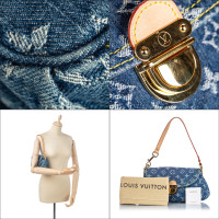 Louis Vuitton Sac à bandoulière en Denim en Bleu