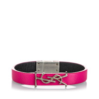 Yves Saint Laurent Armreif/Armband aus Leder in Rosa / Pink