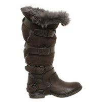 All Saints Boots Leather in Taupe
