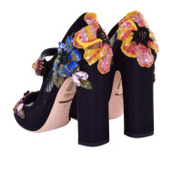 Dolce & Gabbana Pumps/Peeptoes en Viscose en Noir