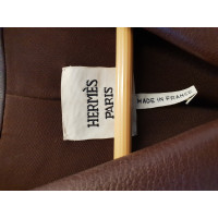 Hermès Jas/Mantel Leer in Bruin