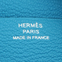 Hermès Sac à main/Portefeuille en Cuir en Turquoise