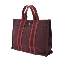 Hermès Fourre Tout Bag en Toile en Rouge