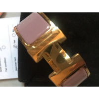 Hermès Clic Clac H aus Gelbgold in Rosa / Pink