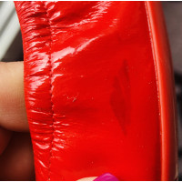 Louis Vuitton Slippers/Ballerinas Patent leather in Red