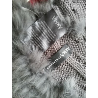 Arma Scarf/Shawl Fur in Grey