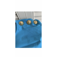 Balmain Oberteil aus Baumwolle in Blau