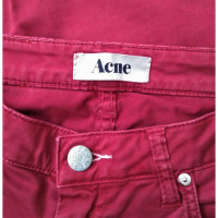 Acne Jeans Katoen in Rood