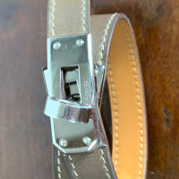 Hermès Armreif/Armband aus Leder in Taupe