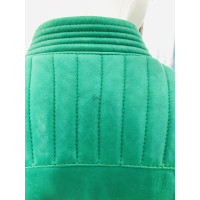 Balmain Giacca/Cappotto in Pelle in Verde