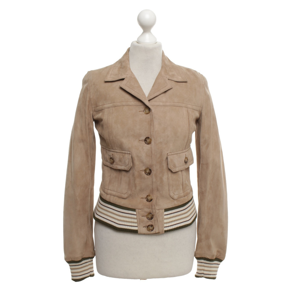 Dolce & Gabbana Leather jacket in beige