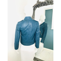 Zadig & Voltaire Jacket/Coat Leather in Blue