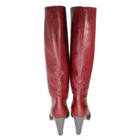 A. F. Vandevorst Boots Leather in Bordeaux
