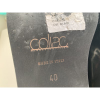 Coliac Slipper/Ballerinas aus Leder in Schwarz