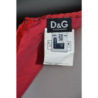D&G Kleid aus Baumwolle in Rot