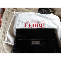 Ferre Clutch Bag Leather in Black