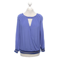 Patrizia Pepe Top en Soie en Bleu