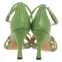 Ganni Sandals Leather in Green