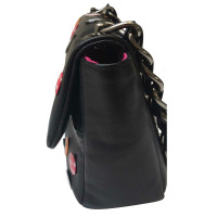 Red (V) Handtasche aus Leder in Schwarz