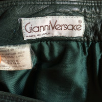 Gianni Versace Gonna in Pelle in Verde