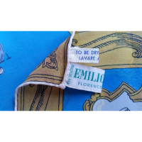 Emilio Pucci Scarf/Shawl Silk in Blue
