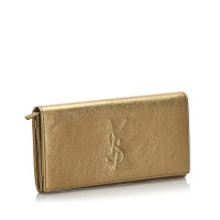 Yves Saint Laurent Täschchen/Portemonnaie aus Leder in Gold
