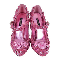 Dolce & Gabbana Pumps/Peeptoes en Coton en Rose/pink