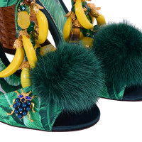 Dolce & Gabbana Sandali in Seta in Verde