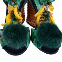 Dolce & Gabbana Sandalen Zijde in Groen