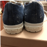 Miu Miu Sneaker in Denim in Blu
