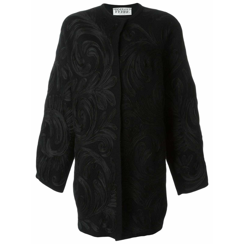 Ferre Black Wool Outerwear