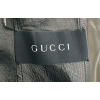 Gucci Jacke/Mantel aus Leder in Schwarz