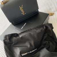 Saint Laurent Sunset Medium Leer in Blauw