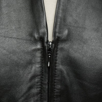Calvin Klein Jacke/Mantel aus Leder in Schwarz