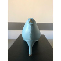 Patrizia Pepe Pumps/Peeptoes en Cuir en Turquoise