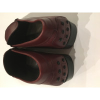 Tod's Slippers/Ballerinas Leather in Bordeaux