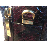 Tod's Handtasche aus Leder in Bordeaux