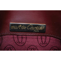 Cartier Umhängetasche aus Leder in Bordeaux