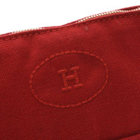 Hermès Clutch Bag Canvas in Red