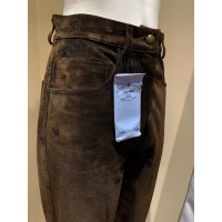 Prada Trousers Suede in Brown