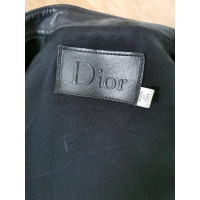 Christian Dior Jas/Mantel Leer in Zwart