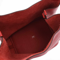 Hermès Handtasche aus Leder in Rot