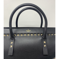 Valentino Garavani Rockstud Tote Bag Leather in Black