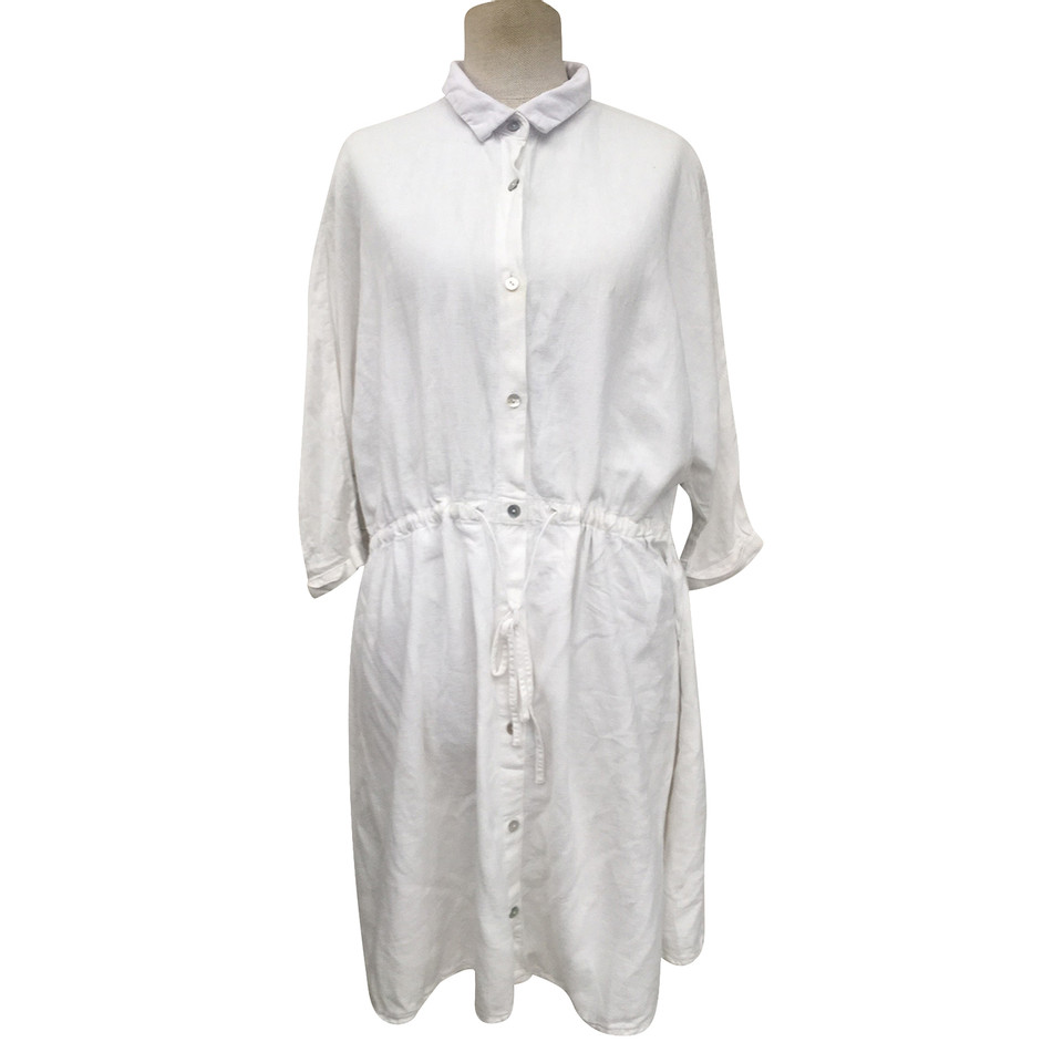 American Vintage Dress Linen in White