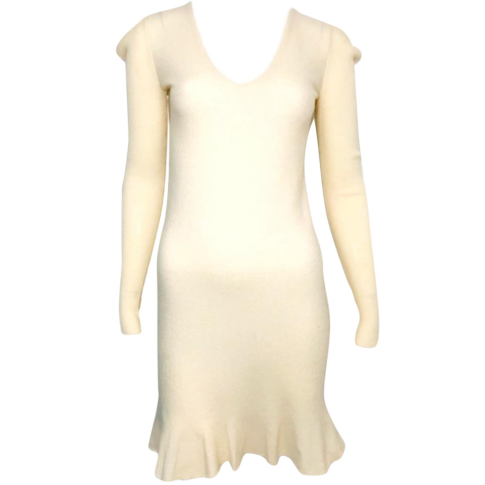 Alexander McQueen Kleid aus Wolle in Creme