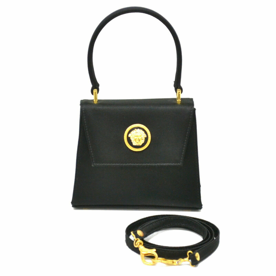 Gianni Versace Handtasche aus Wildleder in Schwarz
