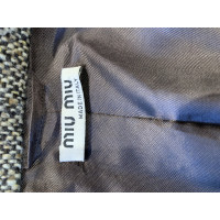 Miu Miu Jacke/Mantel aus Wolle in Braun